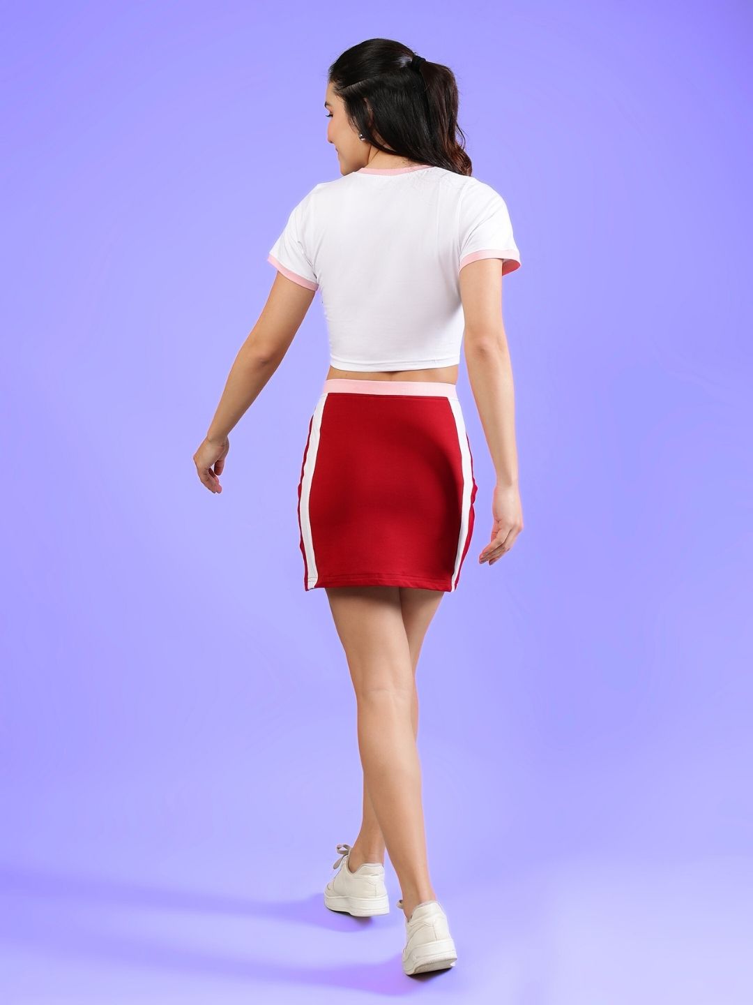 WOMEN'S LIBI HEART ACTIVE CO-ORD SET (WHITE-RED)