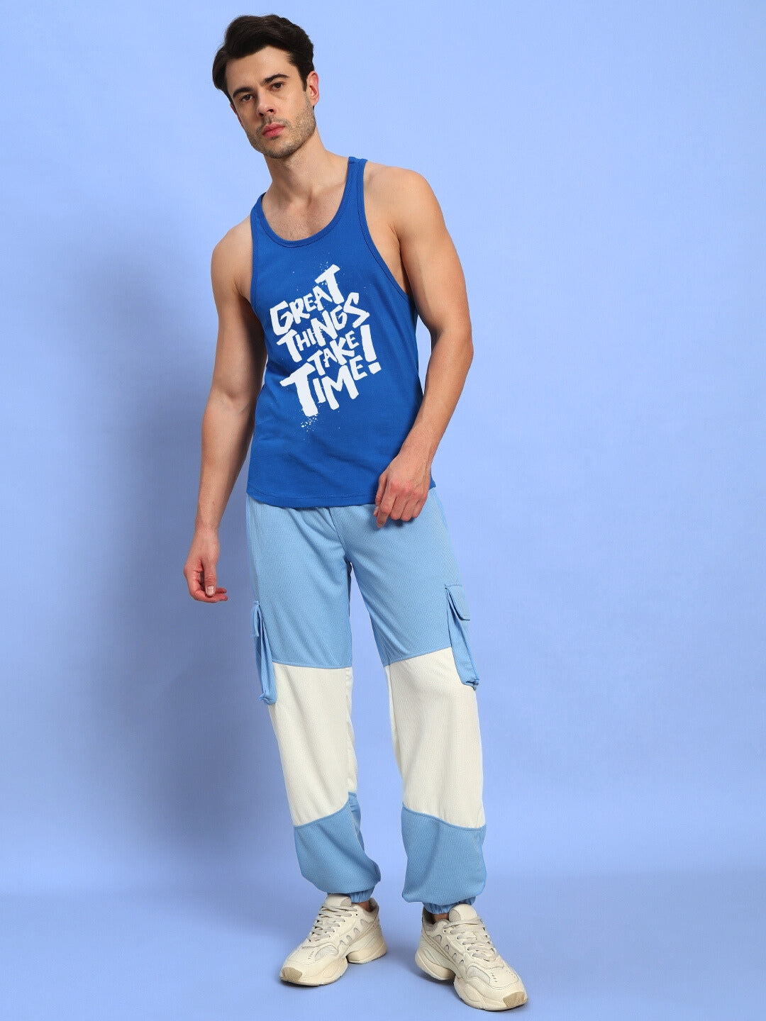 GREAT THINGS GYM T-SHIRT (ROYAL BLUE)