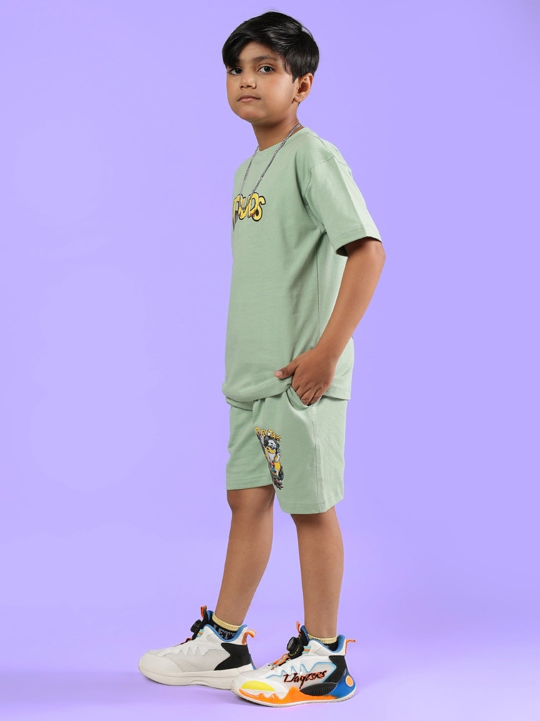 DUCK TALES CO-ORD FOR BOYS & GIRLS (NYANZA GREEN)