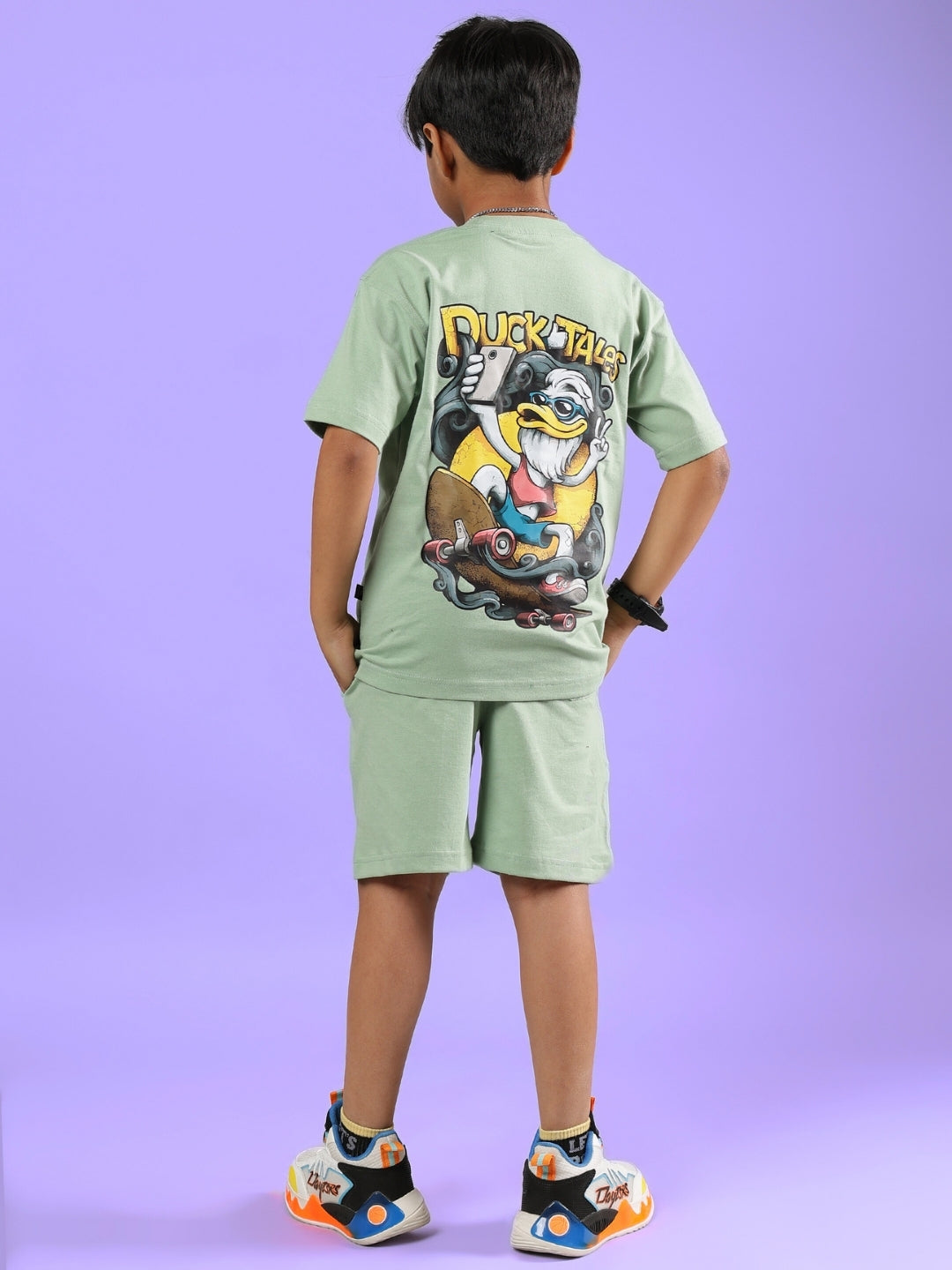 DUCK TALES CO-ORD FOR BOYS & GIRLS (NYANZA GREEN)