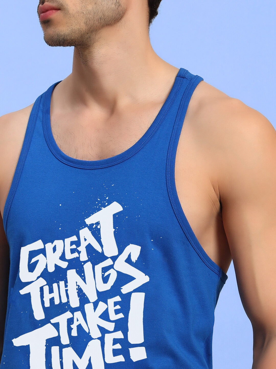 GREAT THINGS GYM T-SHIRT (ROYAL BLUE)