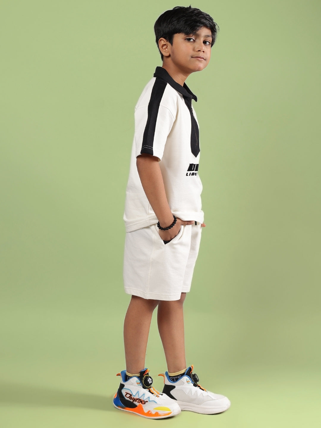 SPLINTER SUMMER CO-ORD FOR BOYS & GIRLS (OFF WHITE)