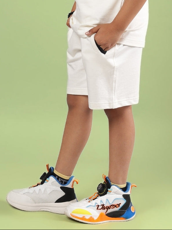 SPLINTER SHORTS FOR BOYS & GIRLS (OFF-WHITE)