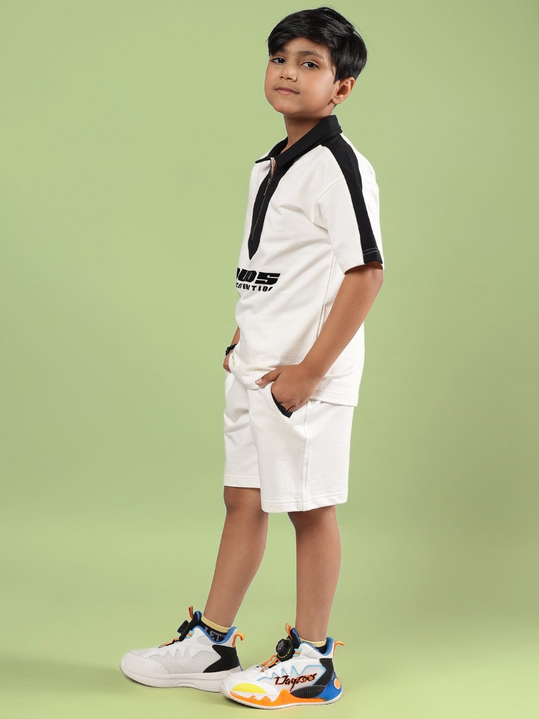 SPLINTER SUMMER CO-ORD FOR BOYS & GIRLS (OFF WHITE)