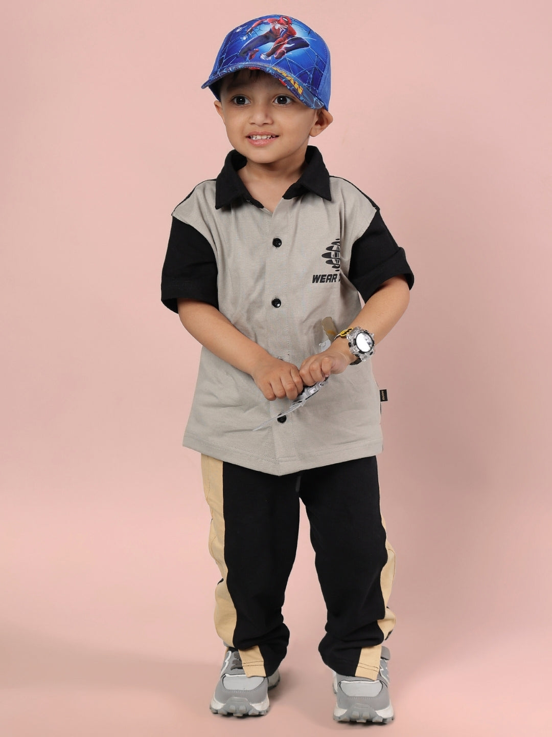 TINGE CO-ORD FOR BOYS & GIRLS (GREY BLACK)