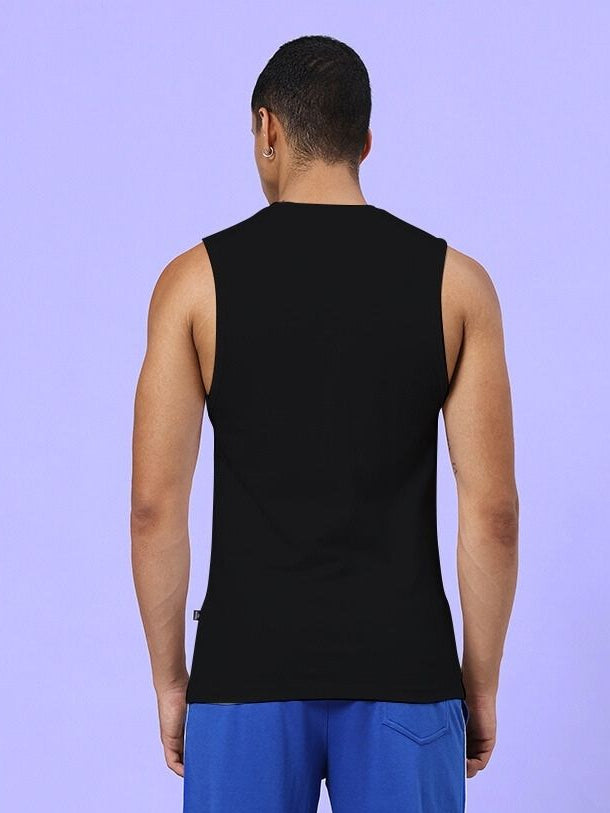 24x7 NO DAYS OFF GYM SLEEVELESS T-SHIRT BLACK