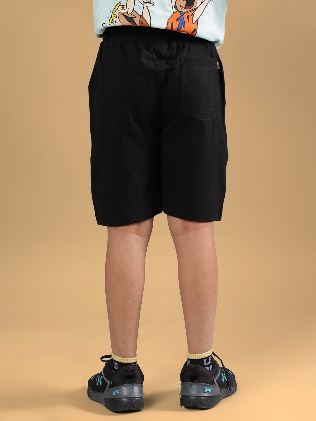 LET'S ROCK SHORTS FOR BOYS & GIRLS (BLACK)