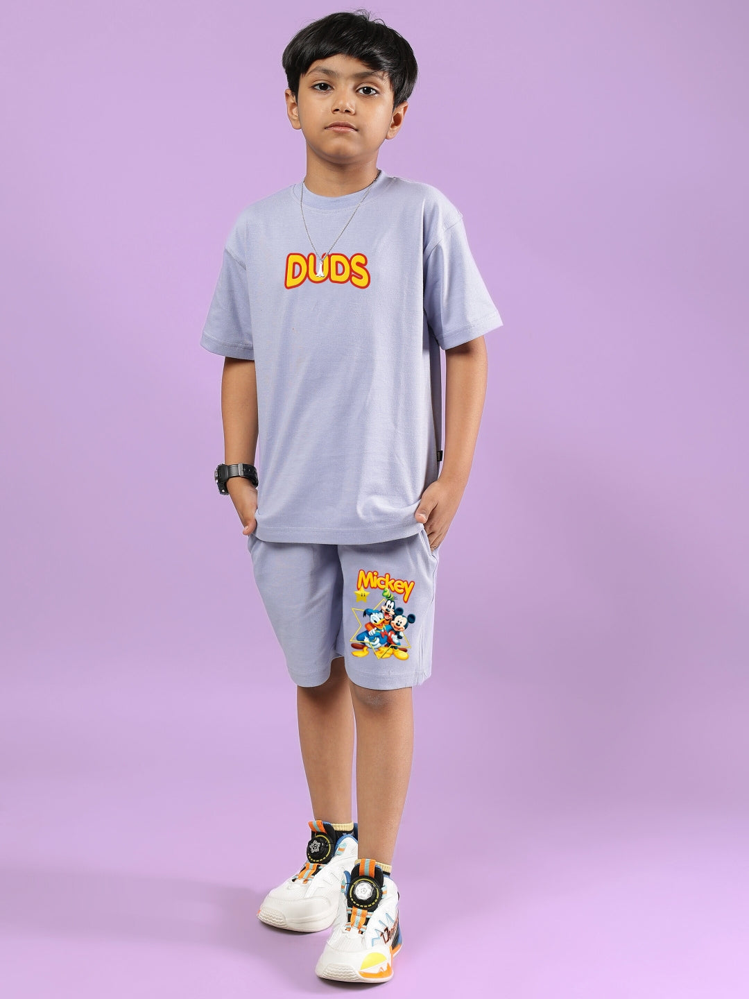 MICKEY DINGO SHORTS FOR BOYS & GIRLS (LAVENDER)