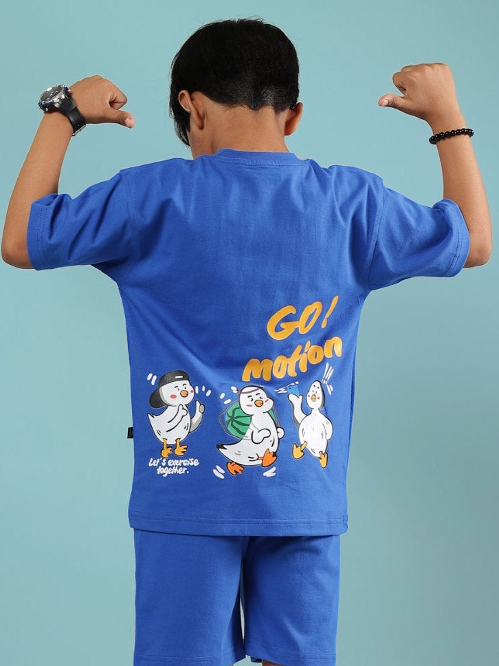 GO MOTION T-SHIRT FOR BOYS & GIRLS (ROYAL BLUE)