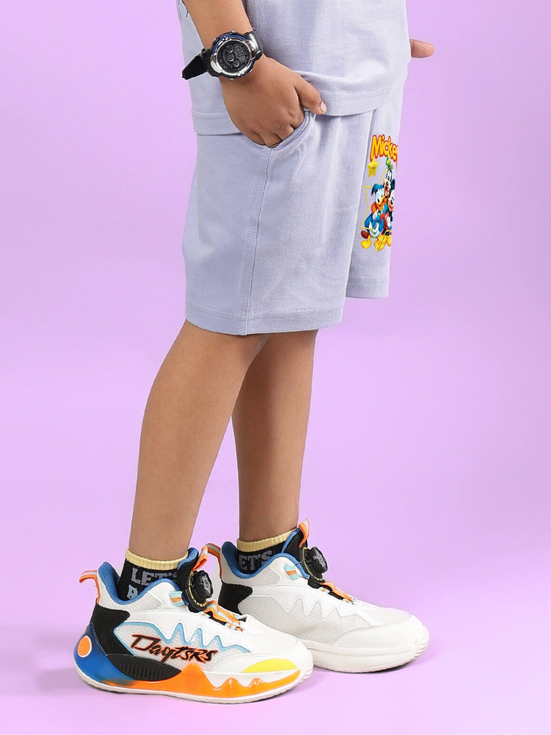 MICKEY DINGO SHORTS FOR BOYS & GIRLS (LAVENDER)