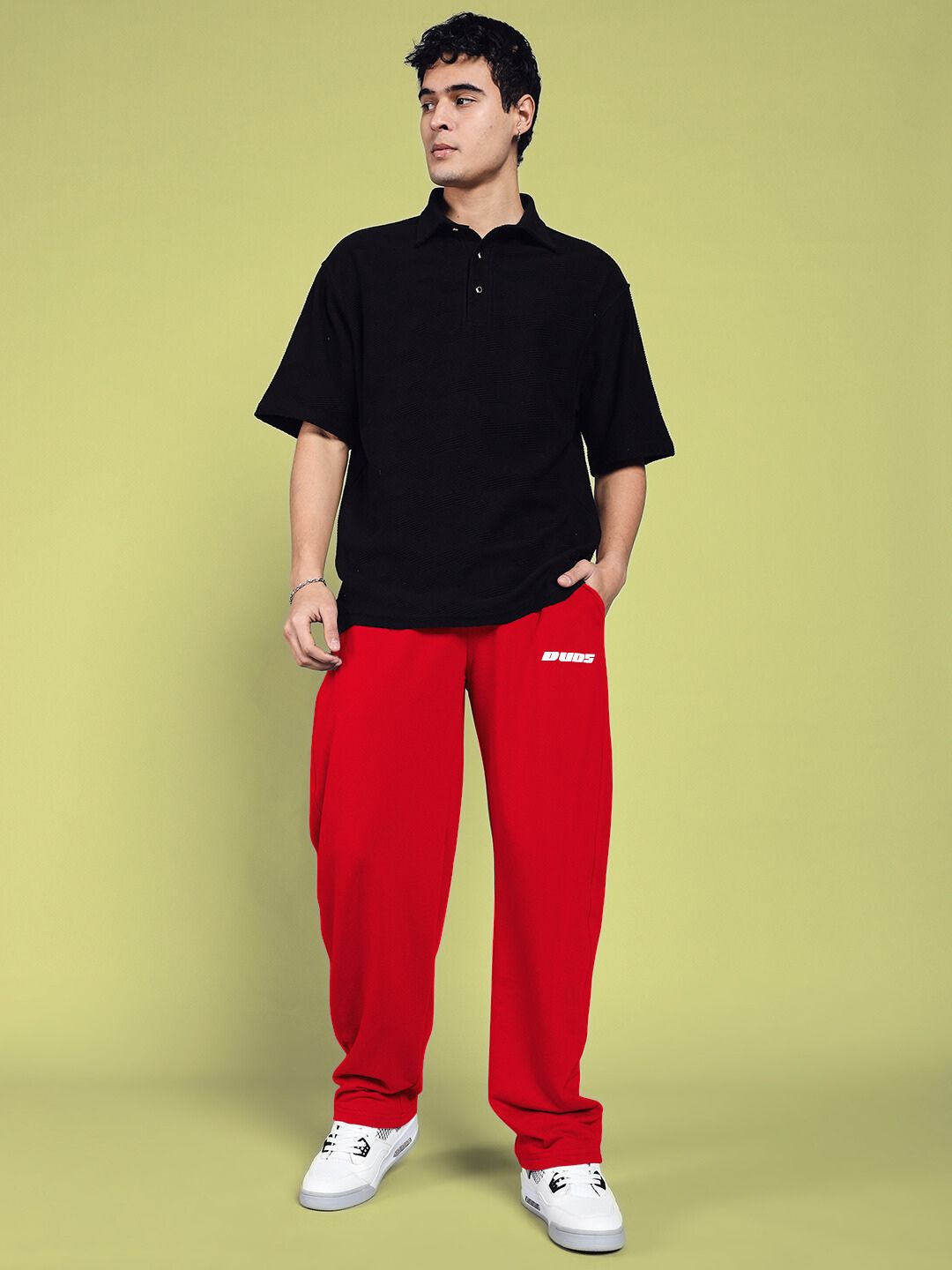 VANILLA RELAXED-FIT JOGGERS (RED)