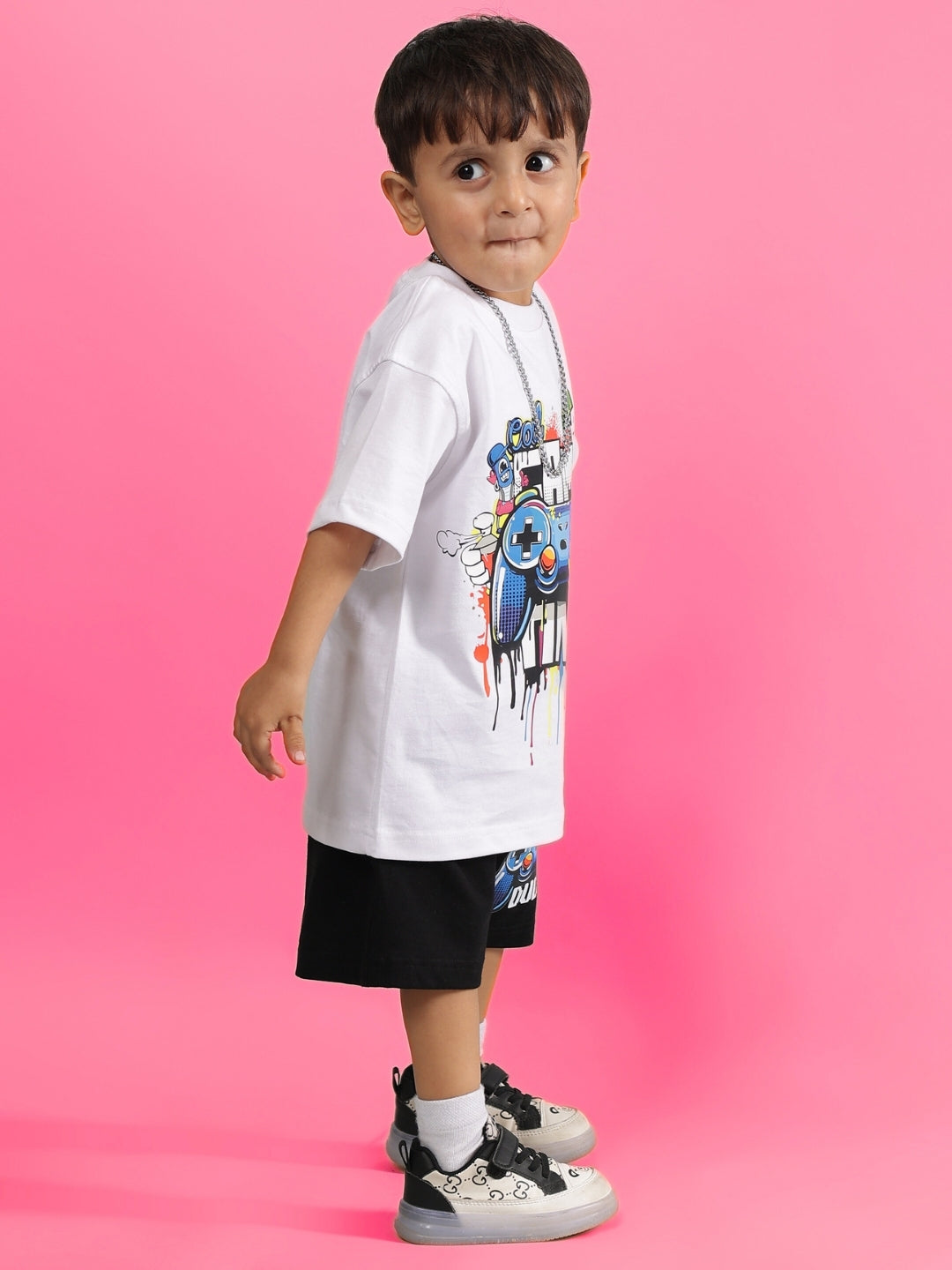 GAME TIME CO-ORD FOR BOYS & GIRLS (WHITE BLACK)