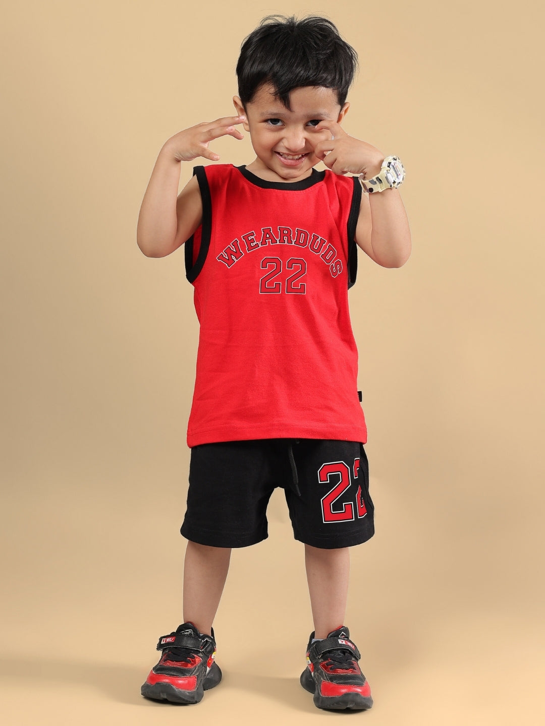 AMIGA CO-ORD FOR BOYS & GIRLS (RED BLACK)