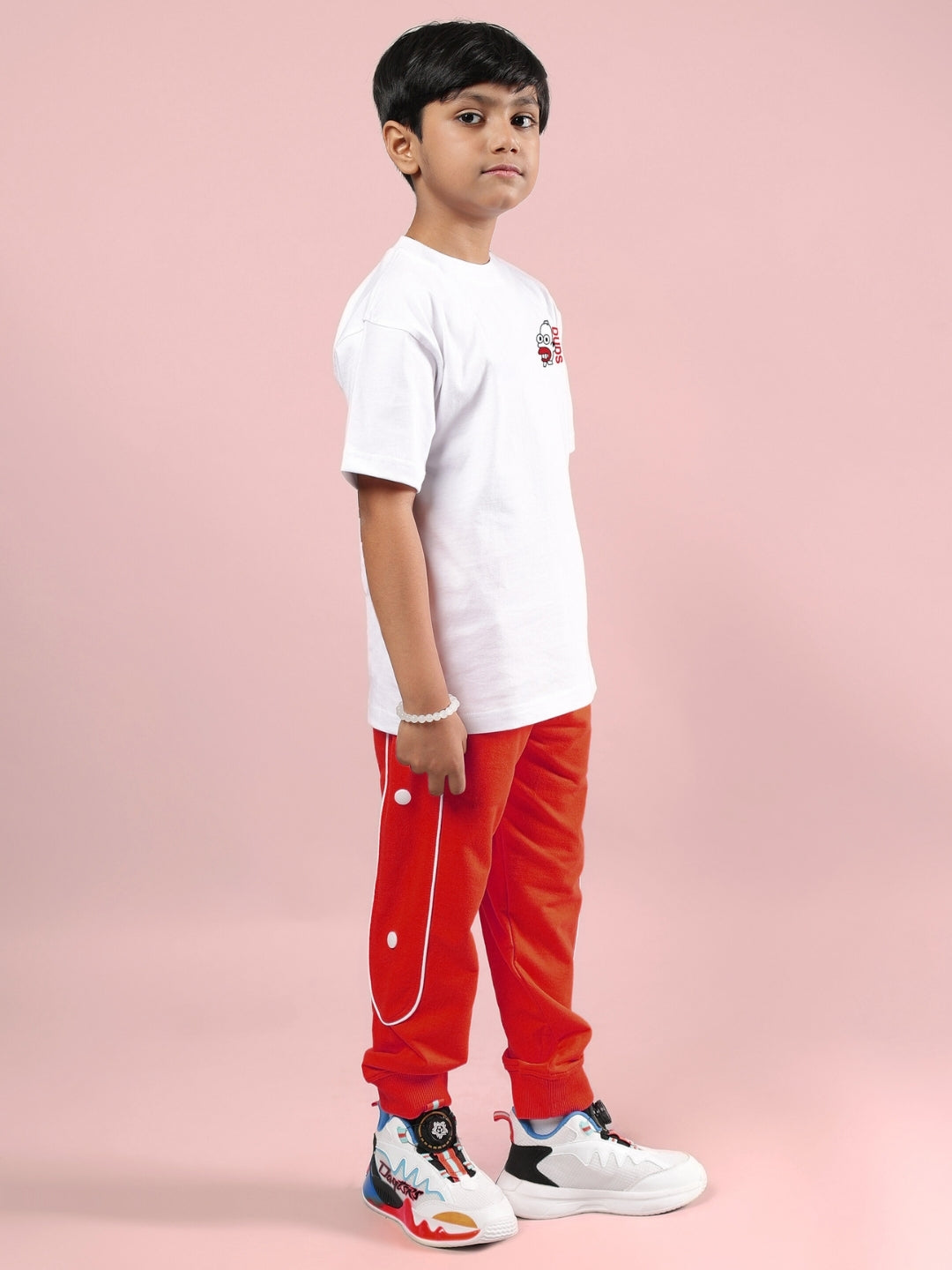 SIMPSONS CO-ORD FOR BOYS & GIRLS (WHITE-RED)