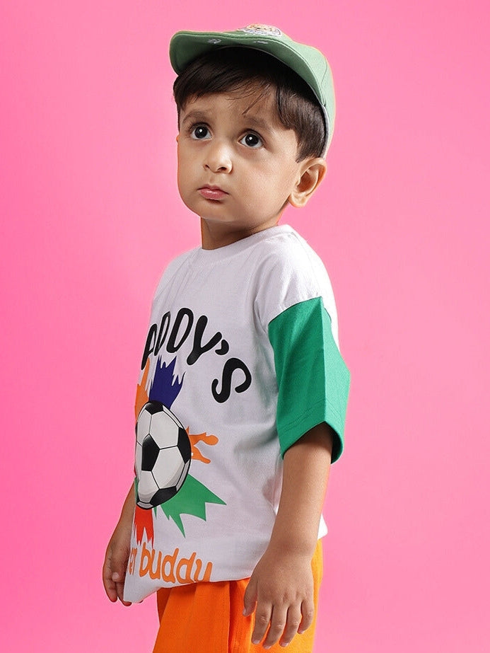 BUDDY OVERSIZED T-SHIRT FOR BOYS & GIRLS (WHITE)