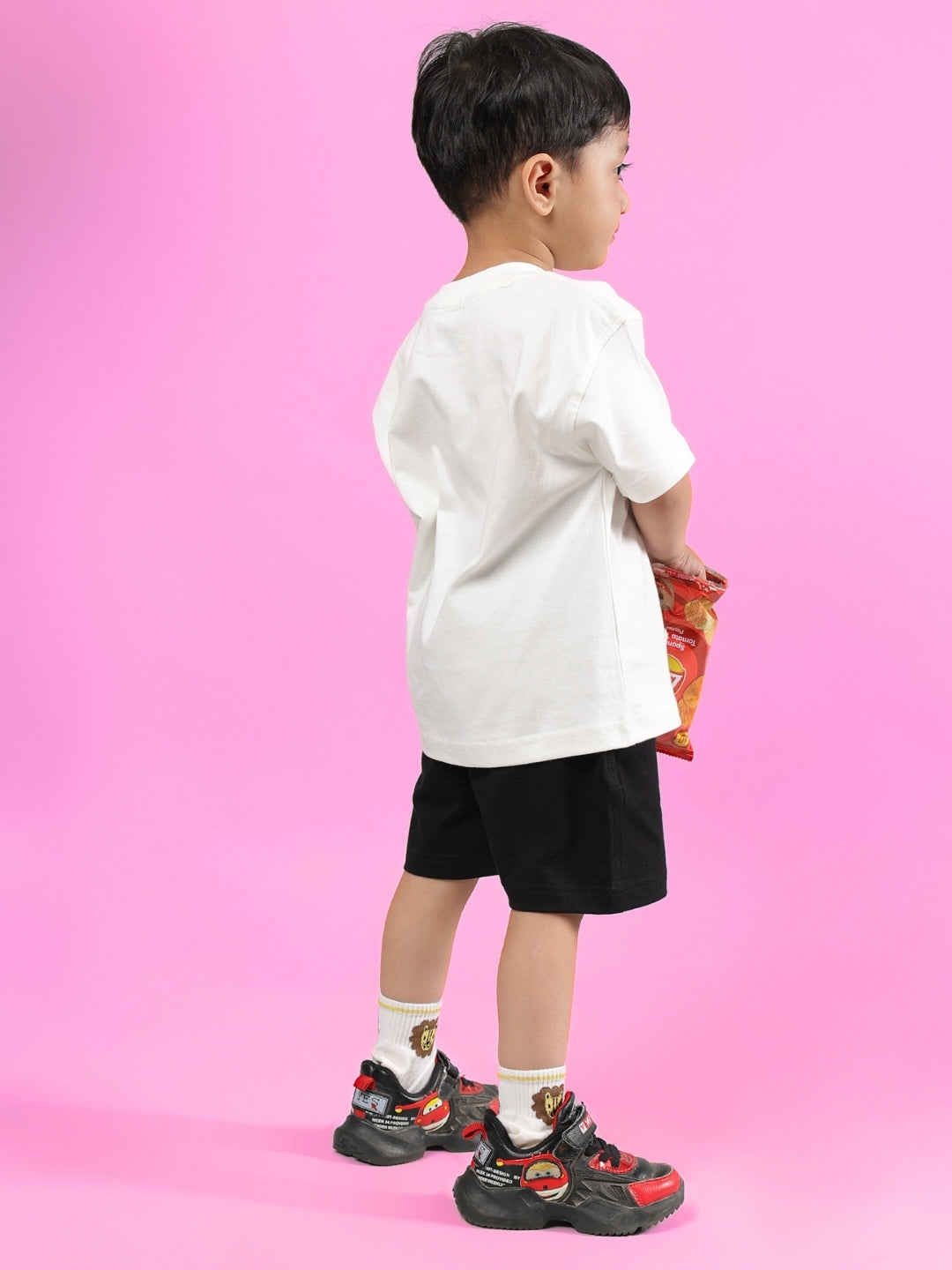 BRUNO CO-ORD FOR BOYS & GIRLS (OFF WHITE-BLACK)
