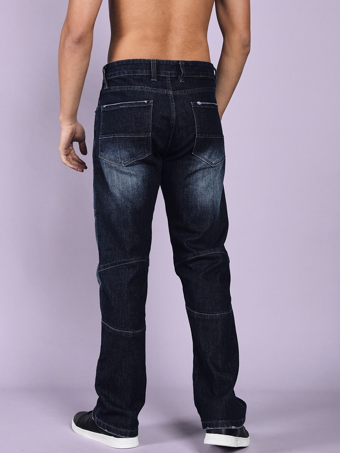 FUCK OFF REGULAR FIT DENIM JEANS (BLUE)