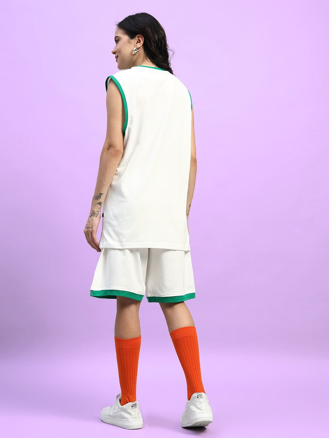WOMEN'S DRIBBLE CO-ORD SET (OFF WHITE)