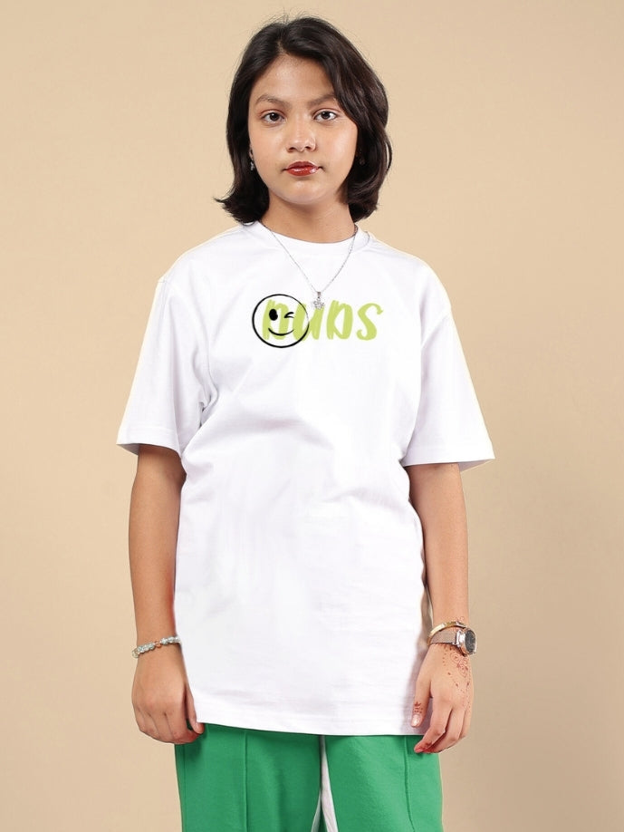 JUST WANNA BE T-SHIRT FOR BOYS & GIRLS (WHITE)