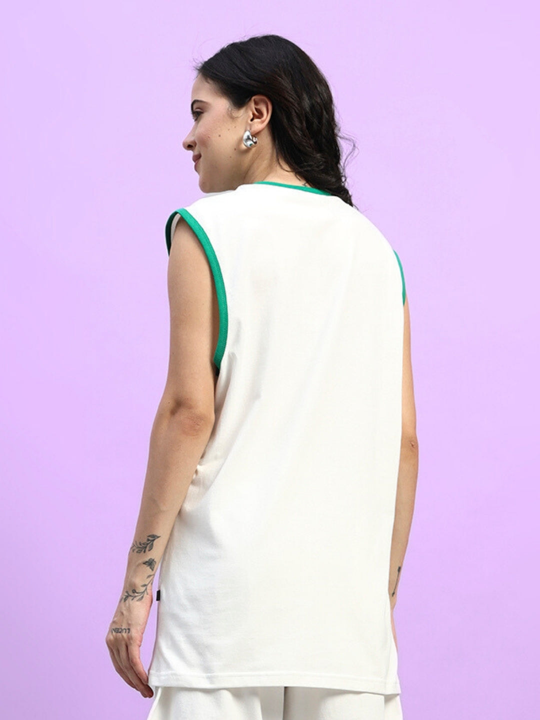 WOMEN'S DRIBBLE OVER-SIZED T-SHIRT (OFF-WHITE)