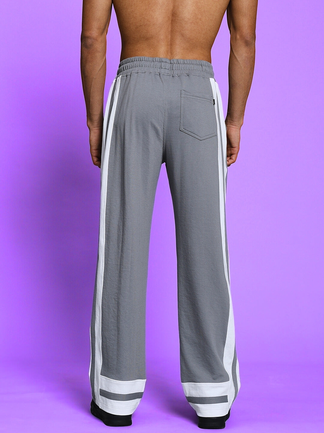 RONNY SIDE STRIPE JOGGER (GREY-WHITE)