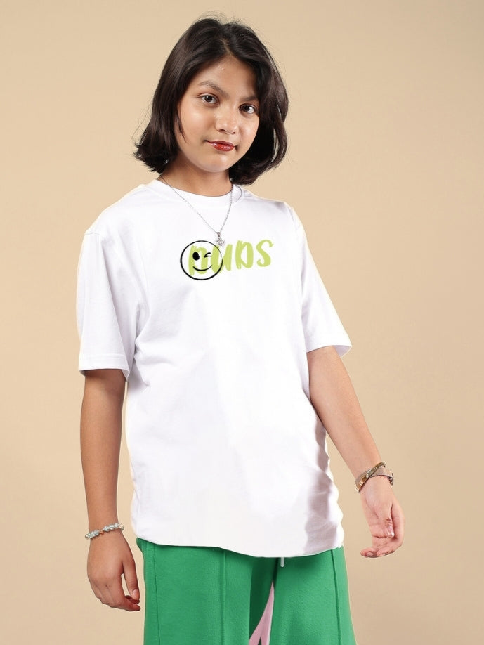 JUST WANNA BE T-SHIRT FOR BOYS & GIRLS (WHITE)