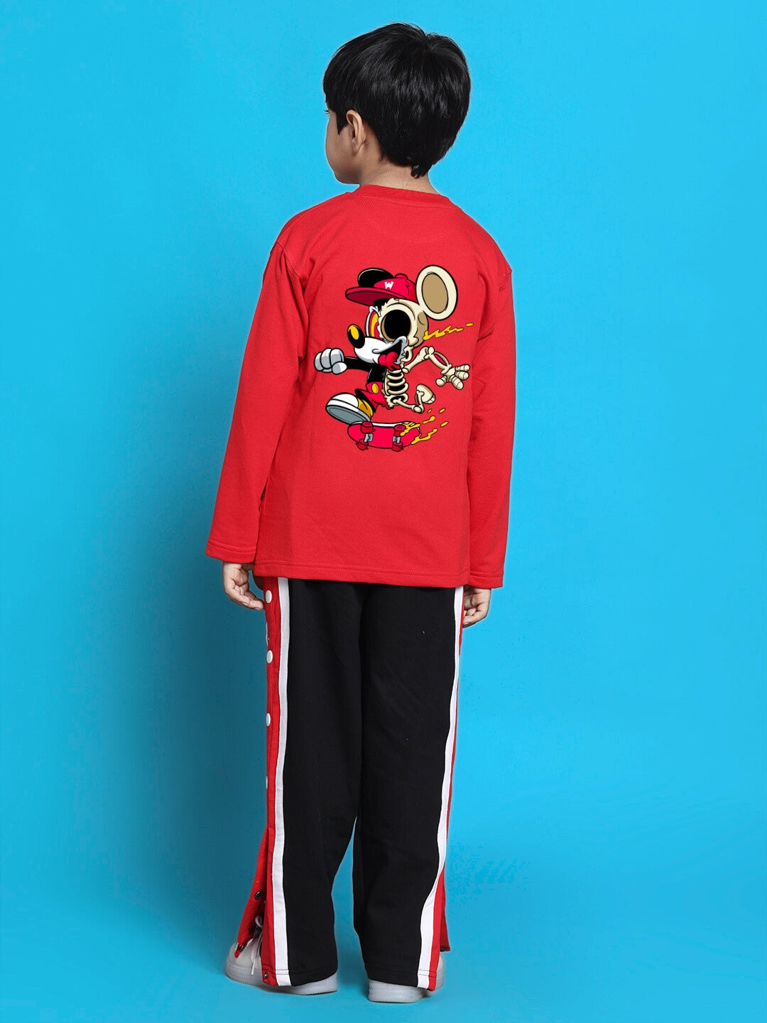 MICKEY OVERSIZED SWEATSHIRT FOR BOYS & GIRLS (RED)