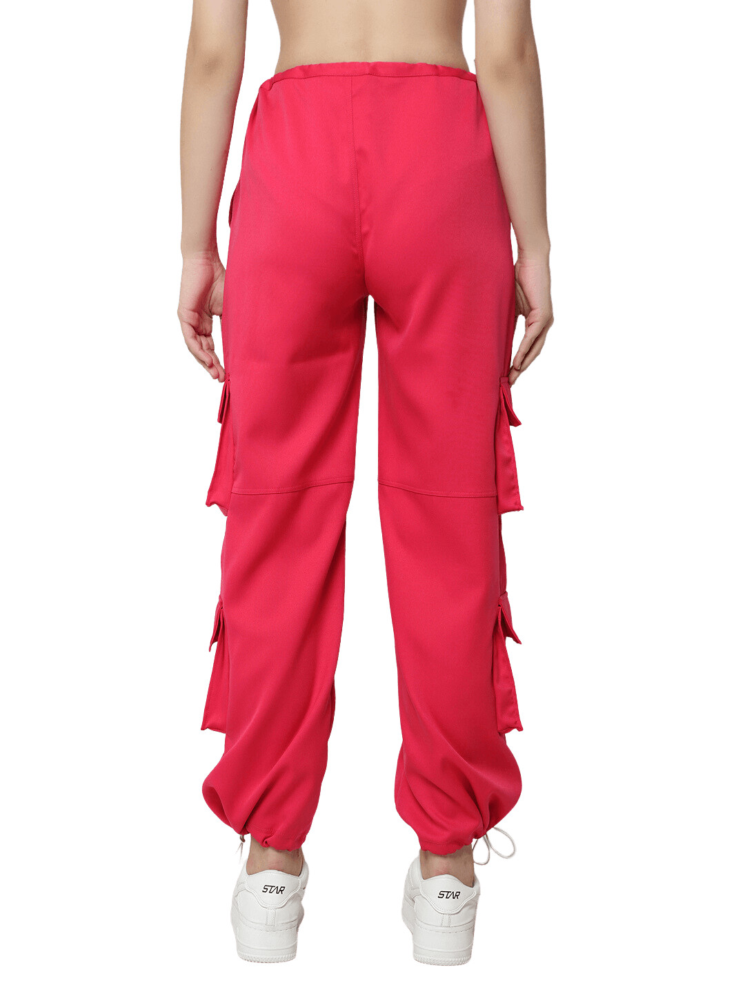 Street Wear Parachute Cargo Pants (Hot Pink) - Wearduds