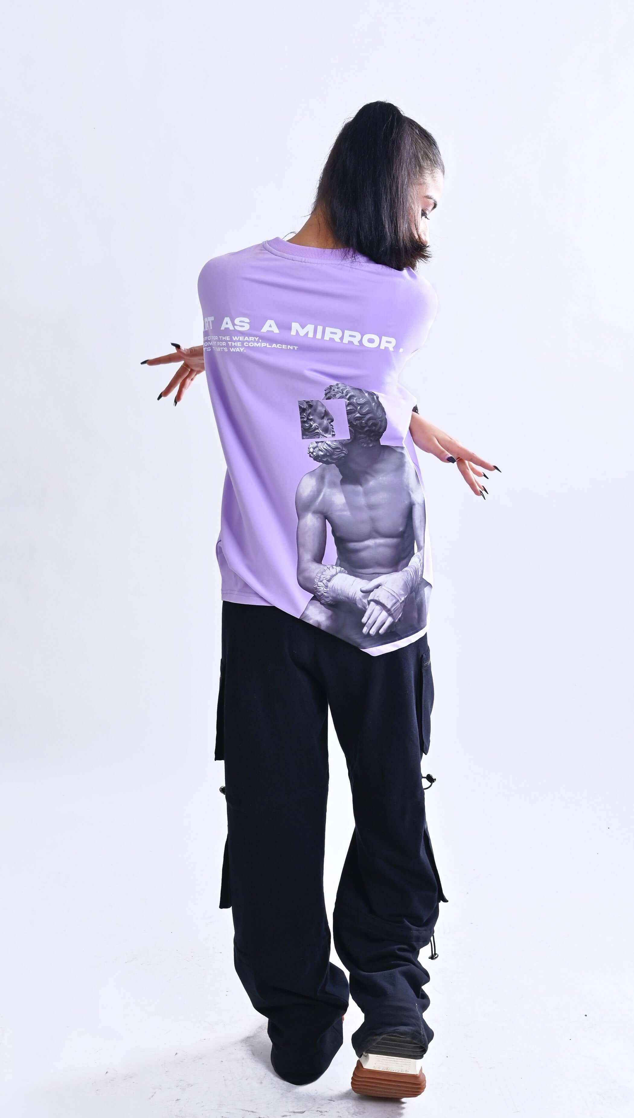 Art as a Mirror Over-Sized T-Shirt (Lilac) - Wearduds
