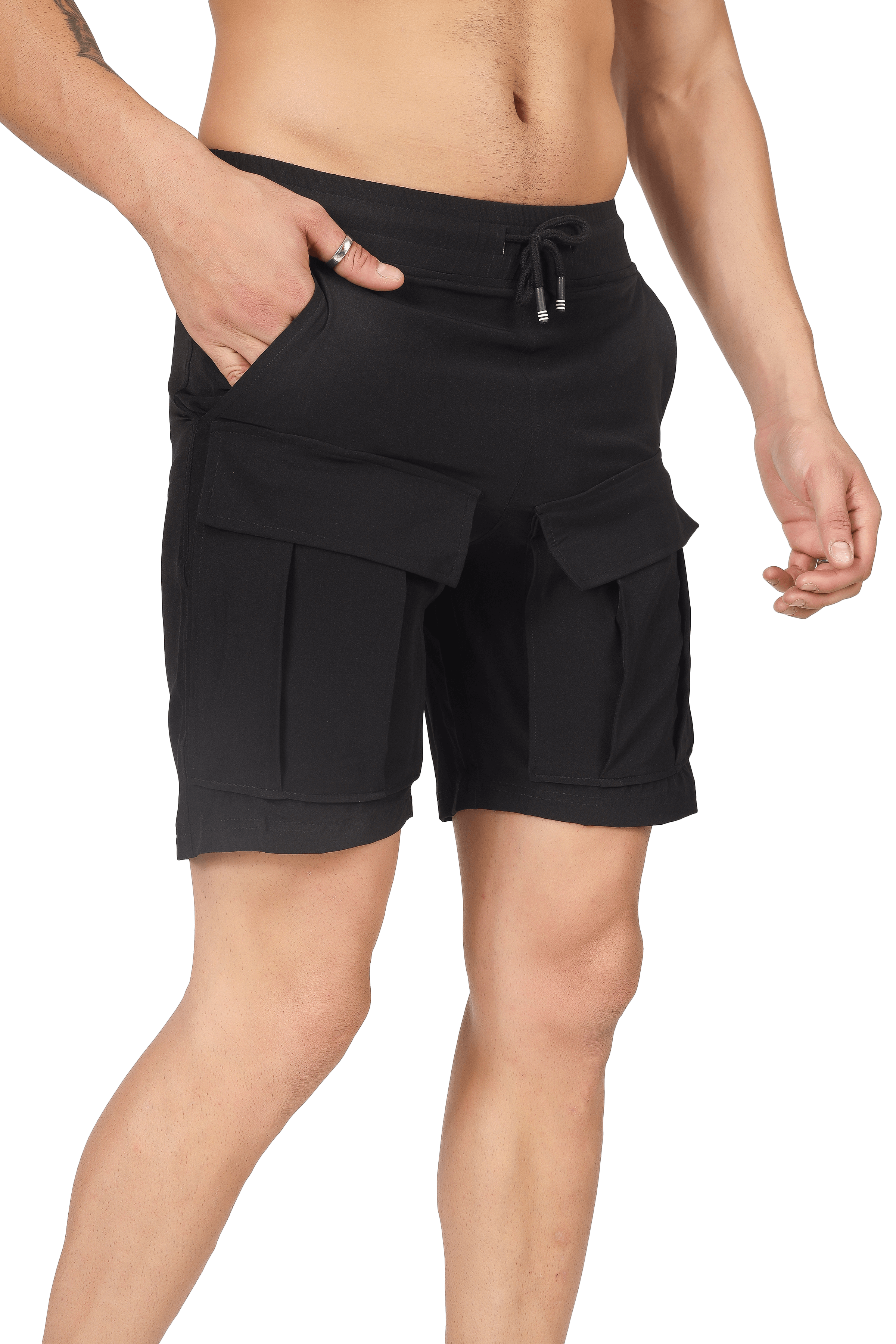 Utility Pocket Shorts (Black) - Wearduds