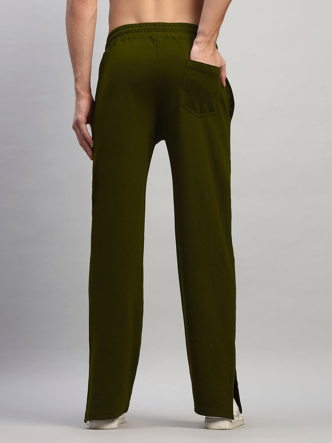 ZION SIDE SLIT JOGGERS (OLIVE GREEN)