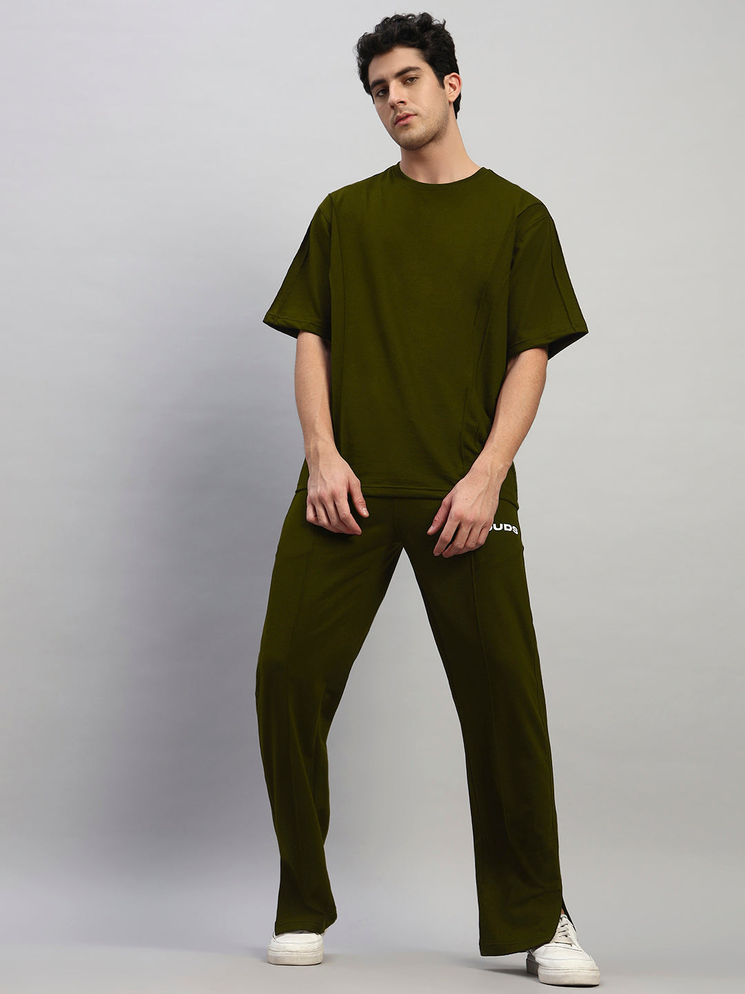 ZION SIDE SLIT JOGGERS (OLIVE GREEN)