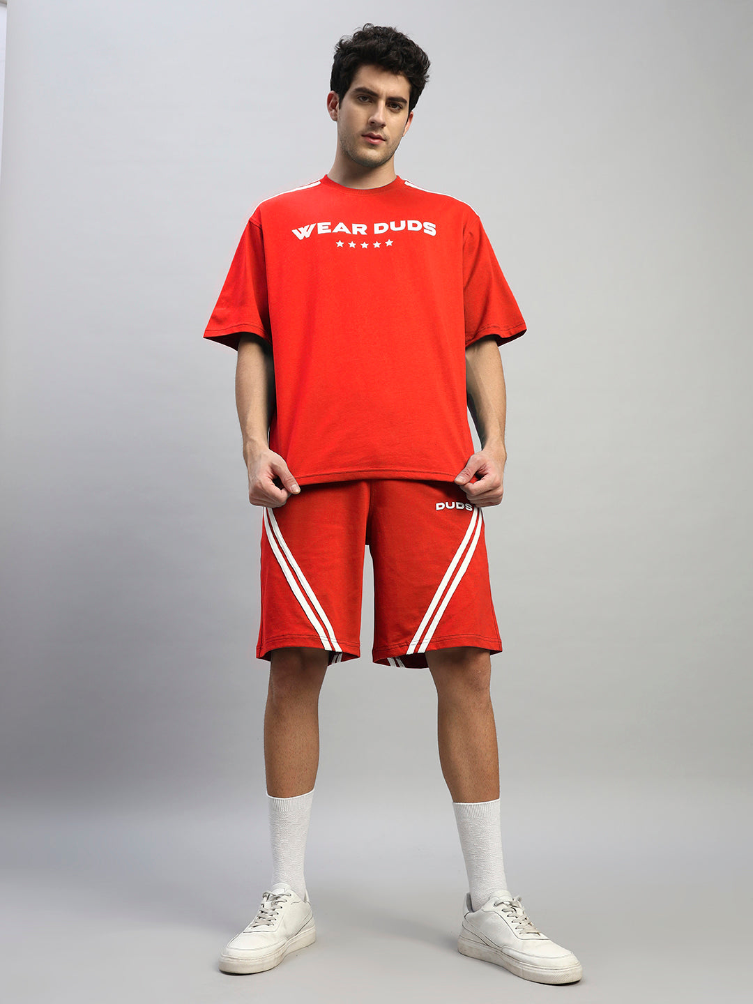 STAR JUMPER SUMMER CO-ORD SET (RED)