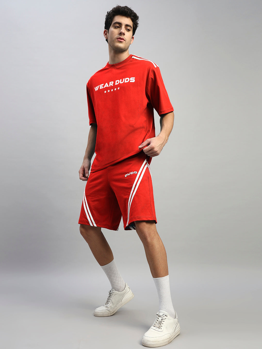 STAR JUMPER SUMMER CO-ORD SET (RED)