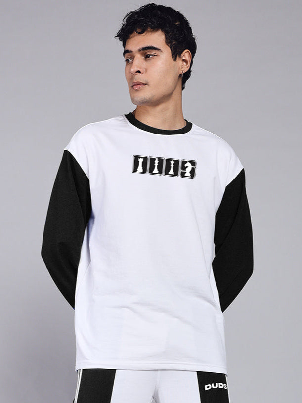 BALMY SWEATSHIRT (WHITE BLACK)