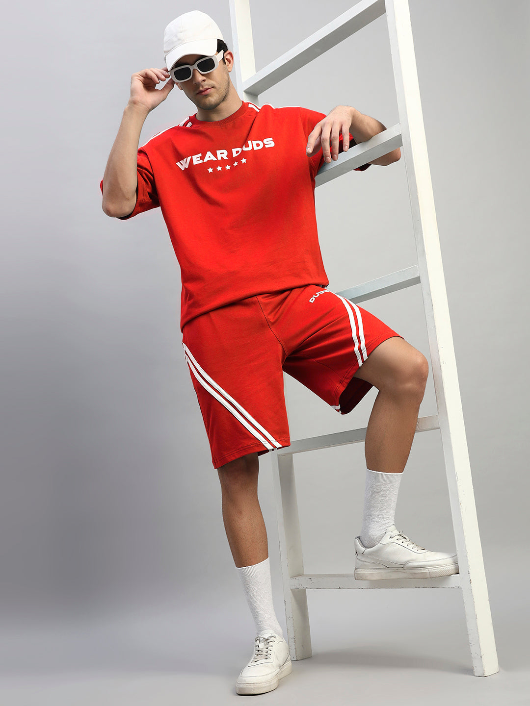 STAR JUMPER SUMMER CO-ORD SET (RED)