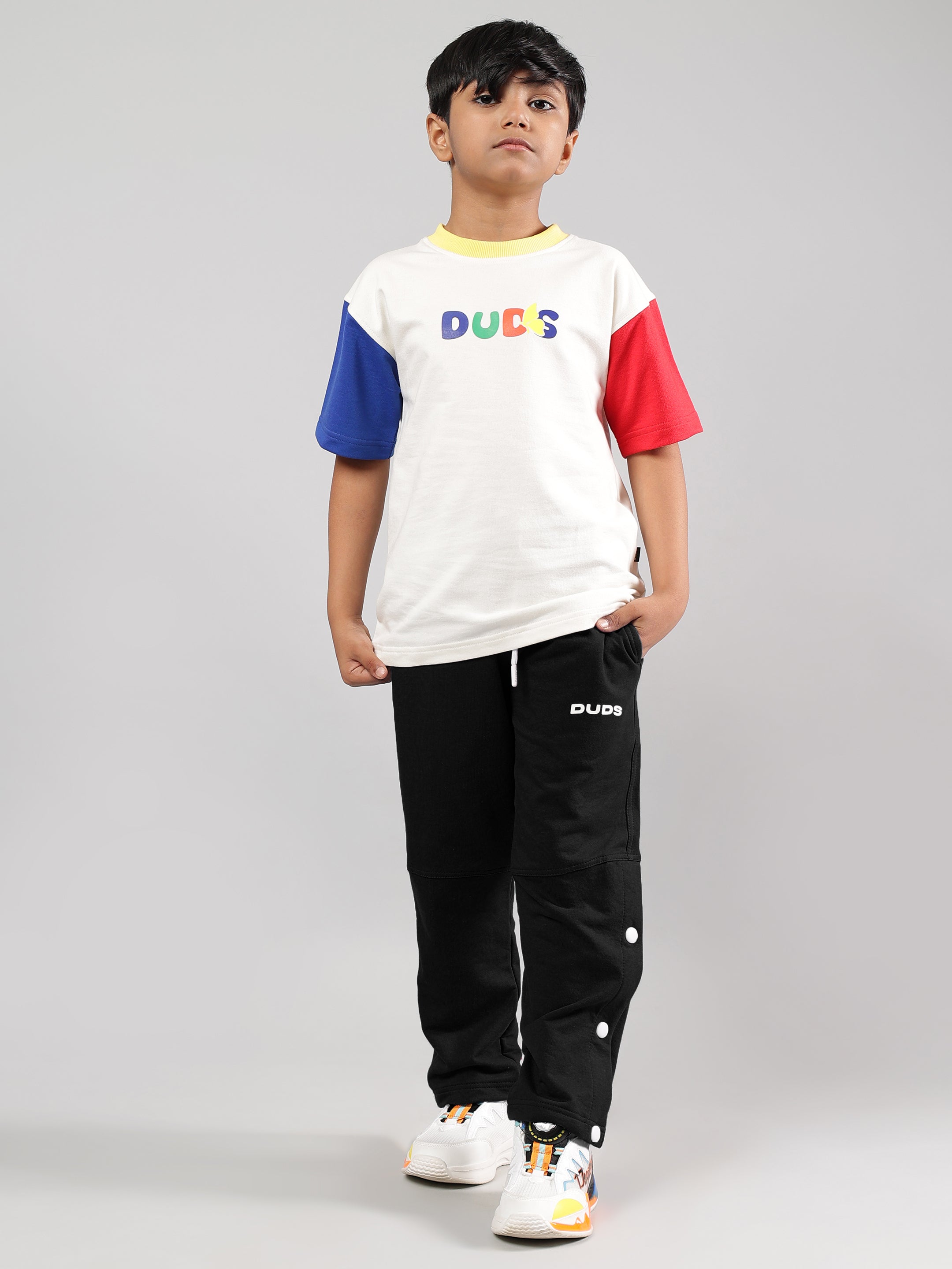 ADONIS CO-ORD FOR BOYS & GIRLS (OFF WHITE-BLACK)