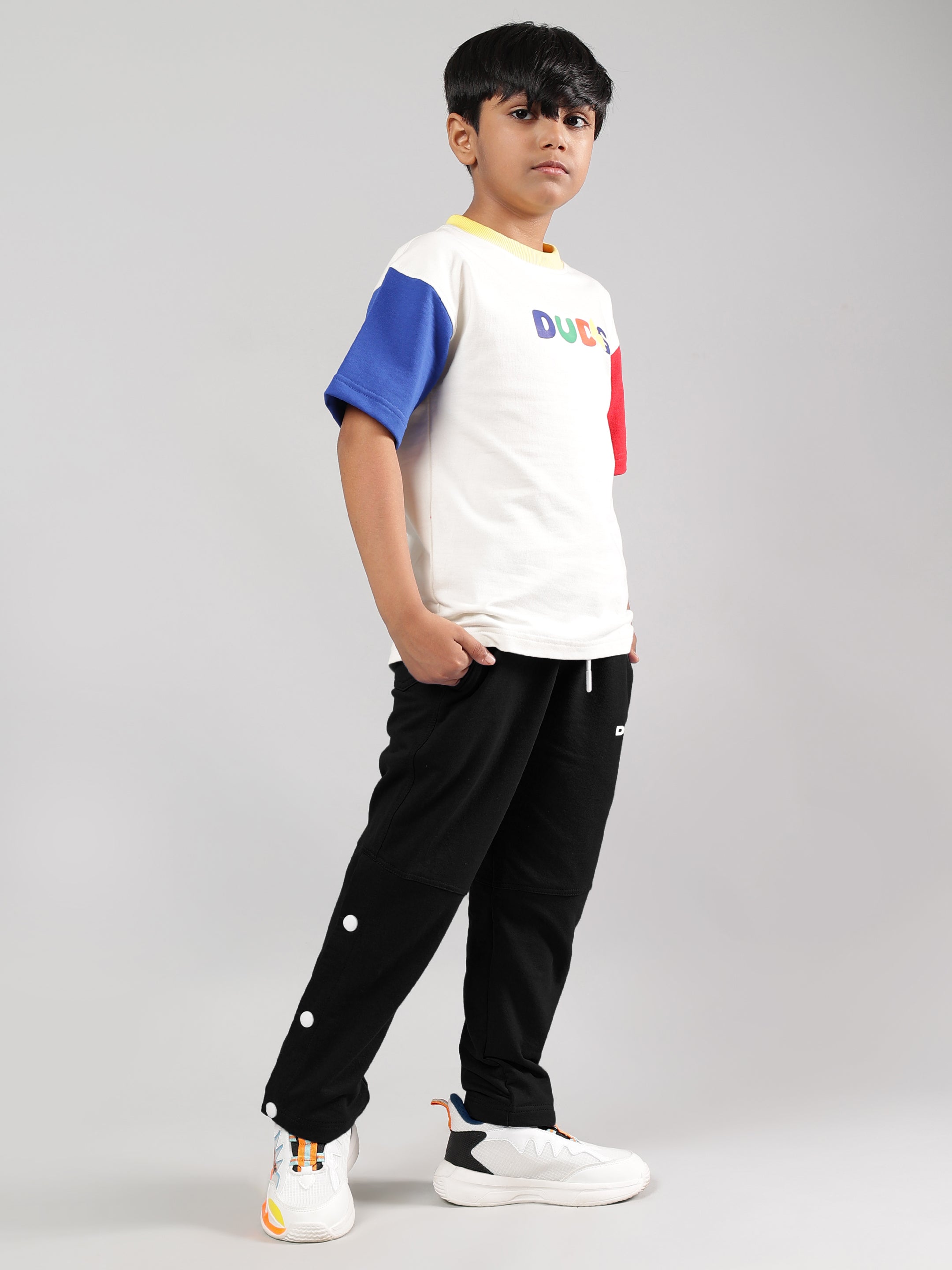 ADONIS CO-ORD FOR BOYS & GIRLS (OFF WHITE-BLACK)