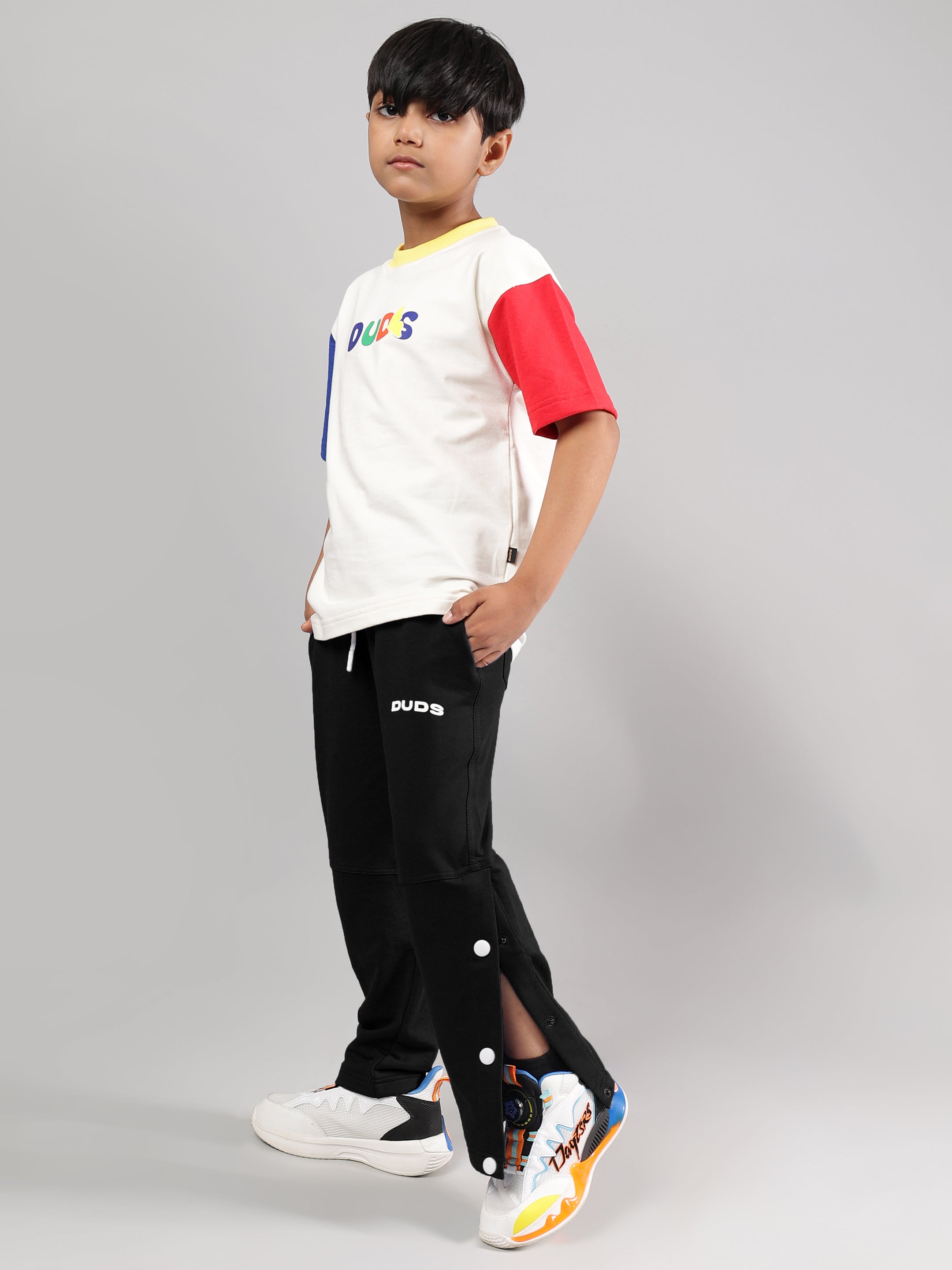 ADONIS CO-ORD FOR BOYS & GIRLS (OFF WHITE-BLACK)