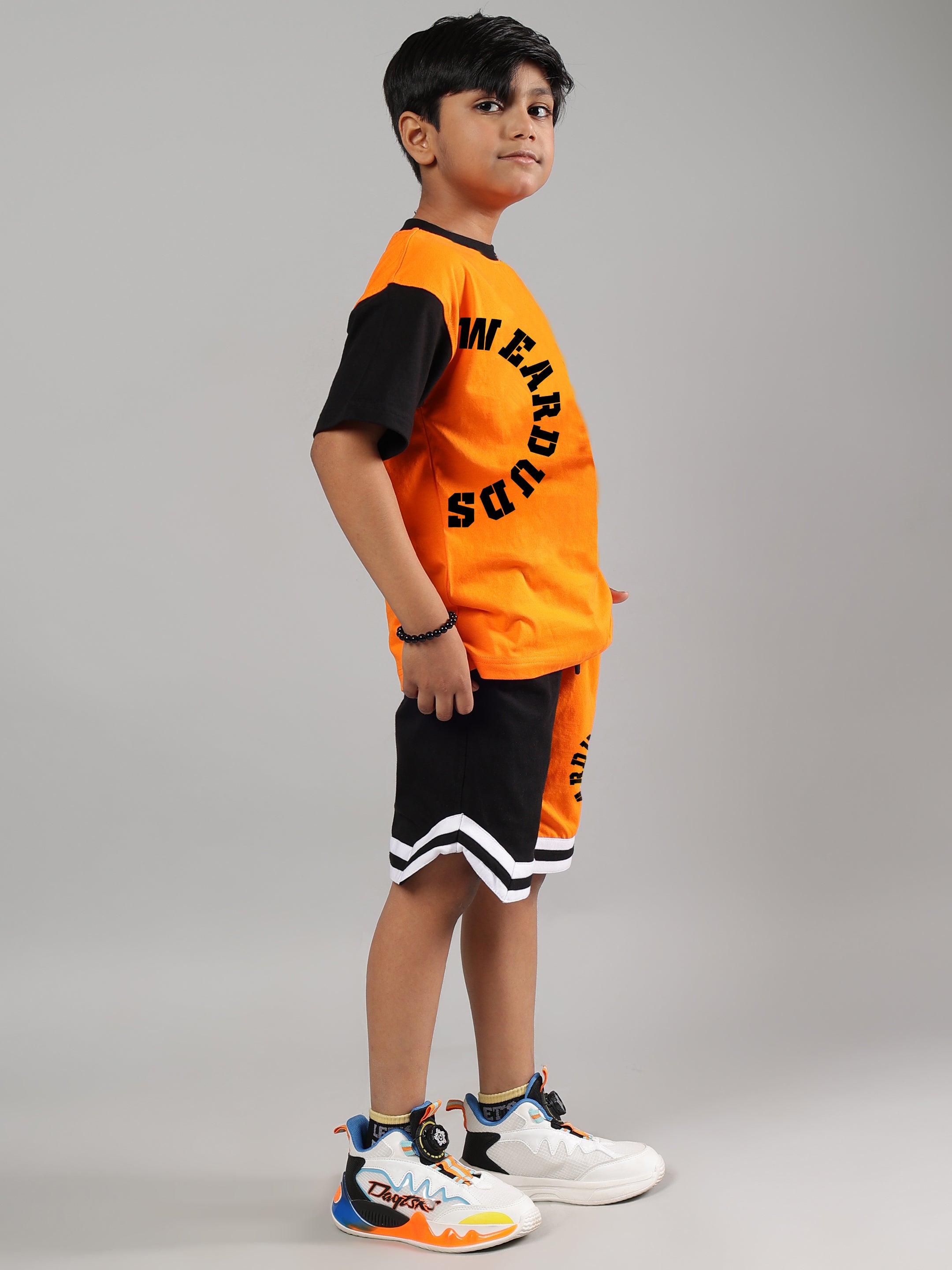 TRACK & FIELD CO-ORD FOR BOYS & GIRLS (ORANGE BLACK)