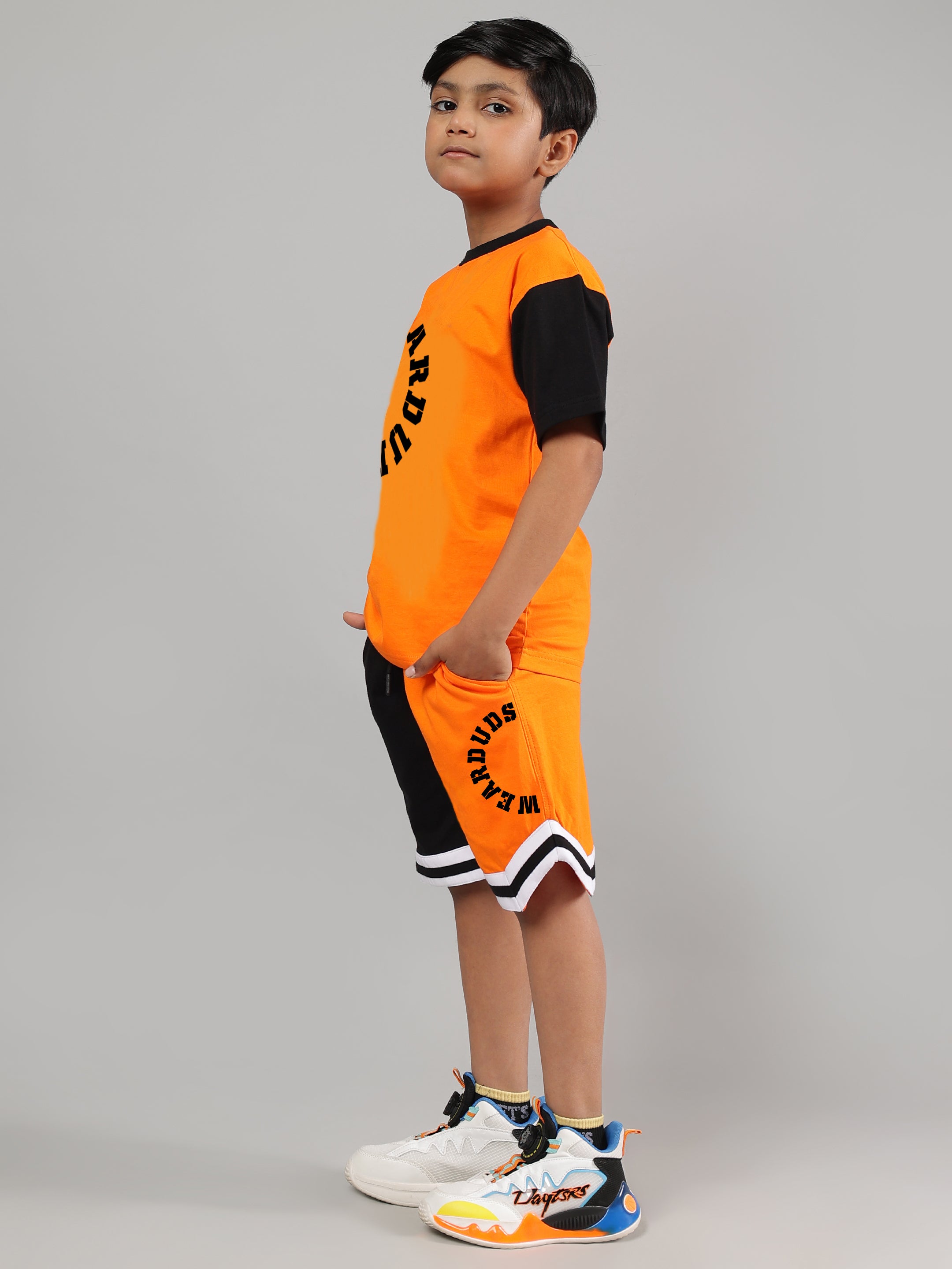 TRACK & FIELD CO-ORD FOR BOYS & GIRLS (ORANGE BLACK)
