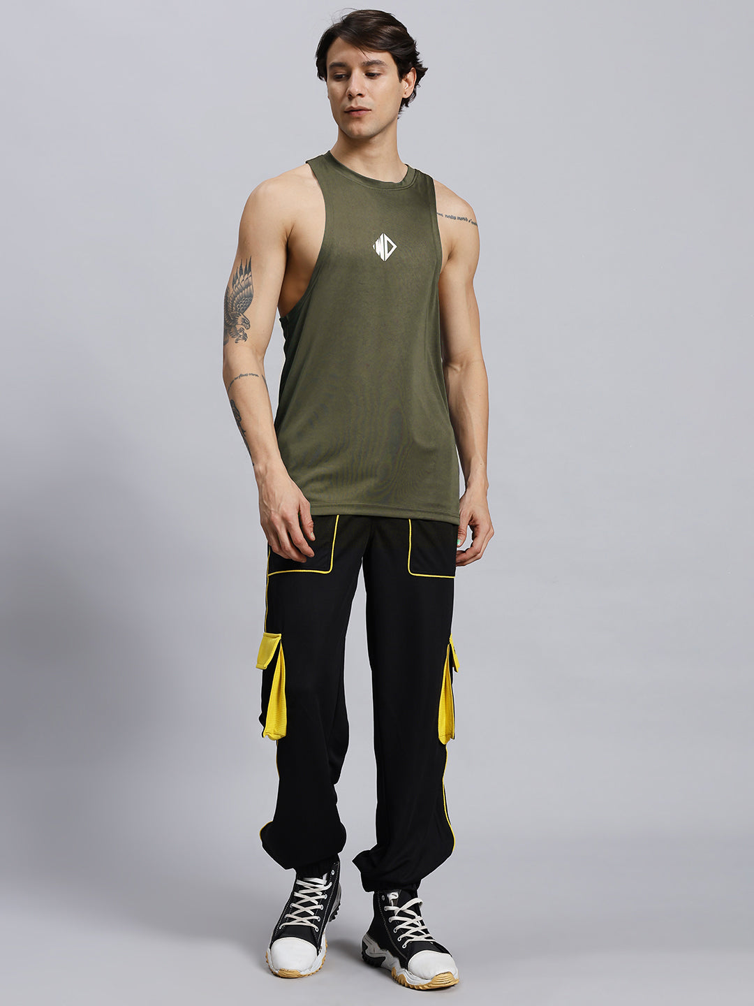 WD STRINGER GYM T-SHIRT (GREEN)
