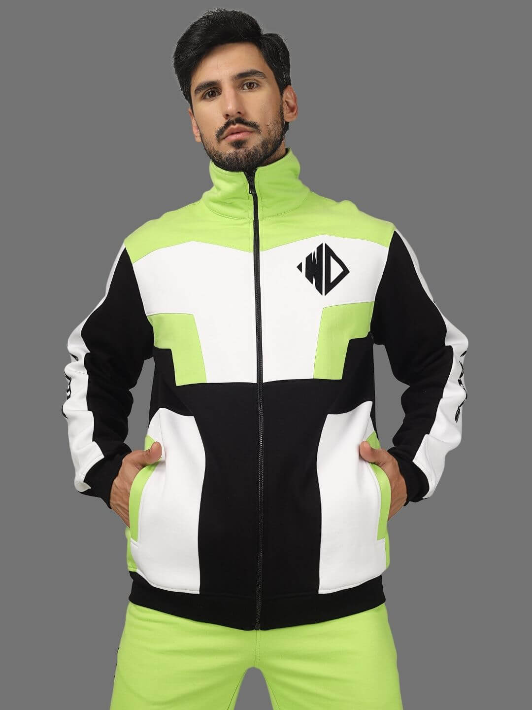 WD Colorblock Jacket (Neon Green) - Wearduds