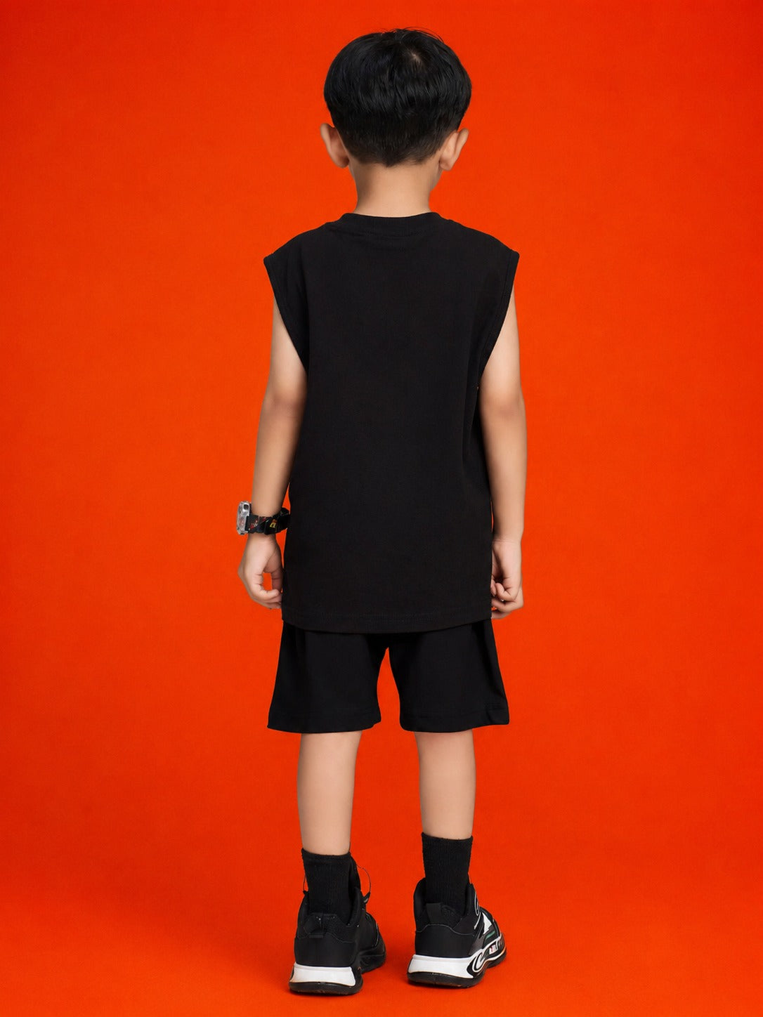 QUACK ATTACK GRAPHIC CO-ORD SET FOR BOYS GIRLS BLACK