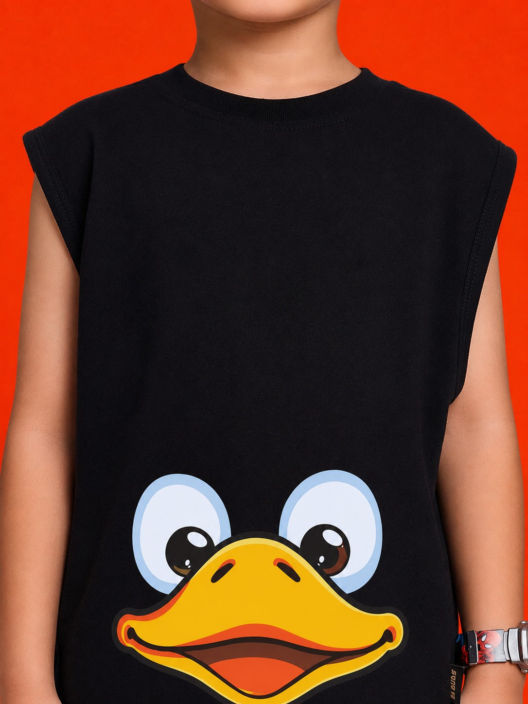 QUACK ATTACK GRAPHIC CO-ORD SET FOR BOYS GIRLS BLACK