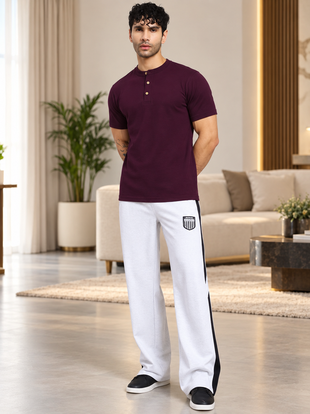ALBET REGULAR FIT T-SHIRT MAROON - Wearduds, view 6