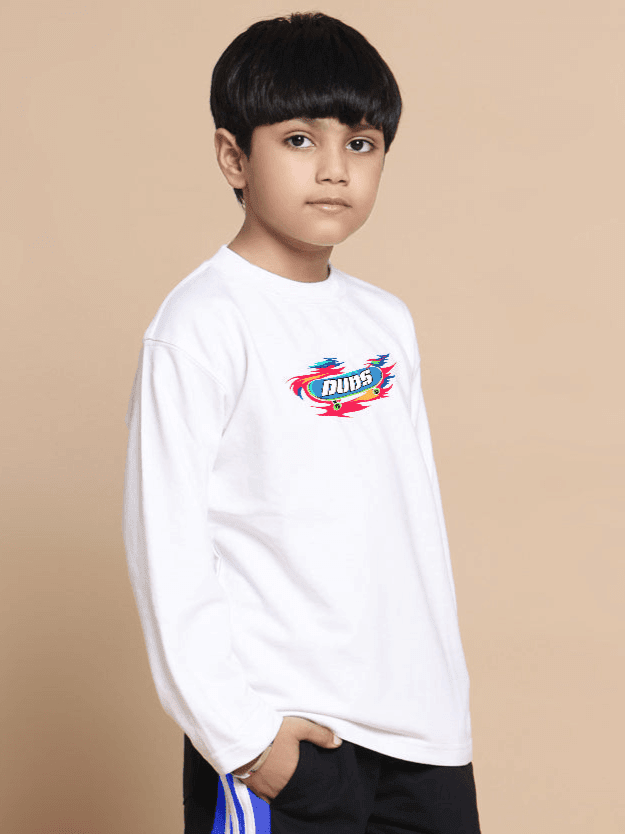 ALIEN OVERSIZED SWEATSHIRT FOR BOYS GIRLS WHITE - KIDS SWEATSHIRT