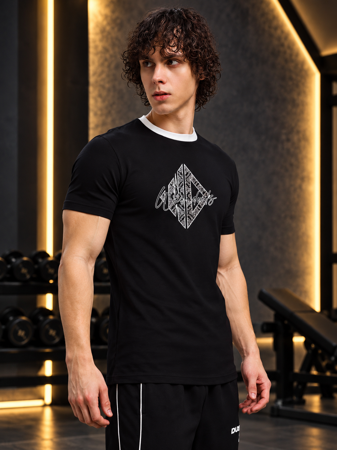ANGULAR REGULAR FIT T-SHIRT BLACK
