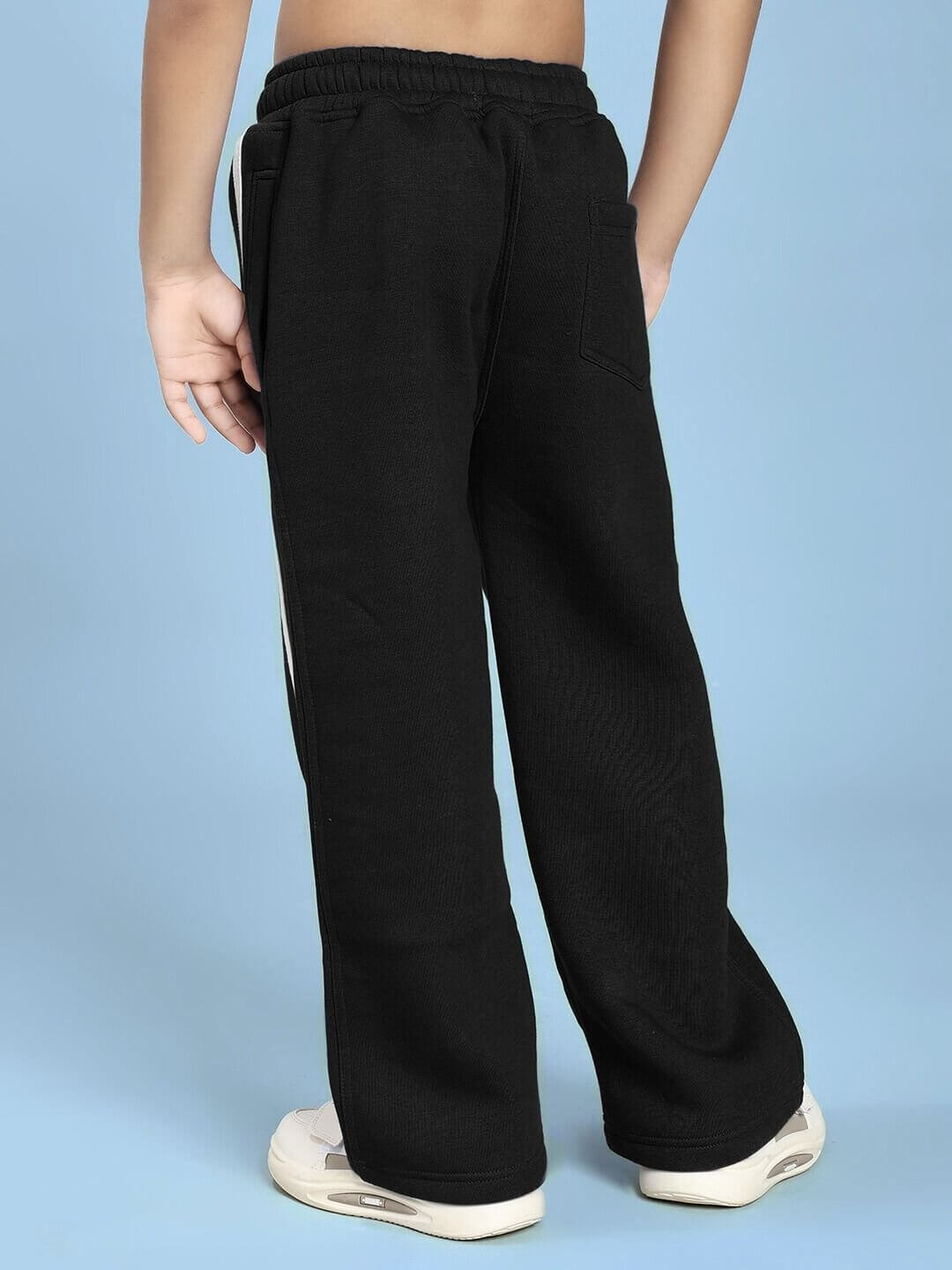 RAPID STRIDE FLEECE JOGGER FOR BOYS AND GIRLS BLACK - KIDS JOGGER
