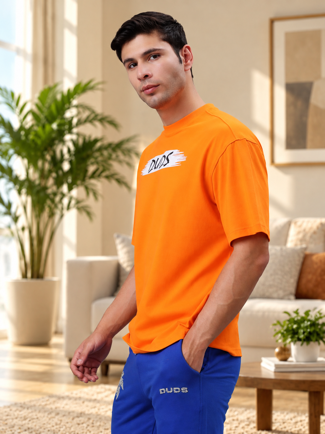 BLOOM QUOTE OVER-SIZED T-SHIRT ORANGE